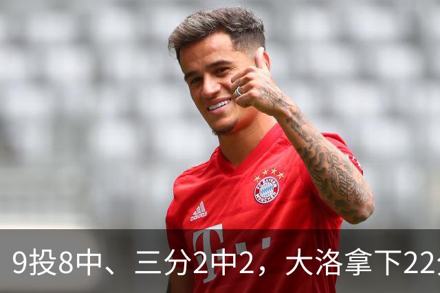 9投8中、三分2中2，大洛拿下22分4板3帽仍难救快船